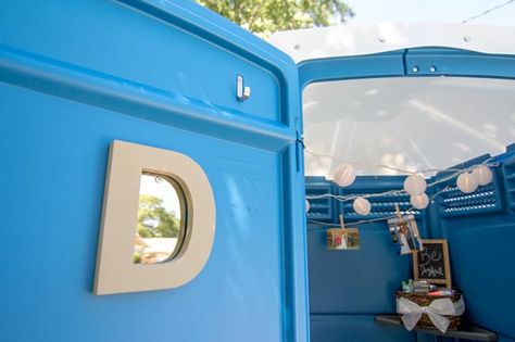 Contrary to popular belief, the standard porta potty rental can actually be a convenient, clean and welcoming experience. In fact, with a little extra effort, you can customize your restroom rental and make it as unique as your event. How To Decorate A Porta Potty, Porta Potty Decorating Ideas Wedding, Portapotty Decorations, Decorate Porta Potty For Wedding, Port A Potty Decorations, Decorate A Porta Potty, Porter Potty At Wedding, Porta Potty Decorating Ideas, Decorating Porta Potty For Wedding