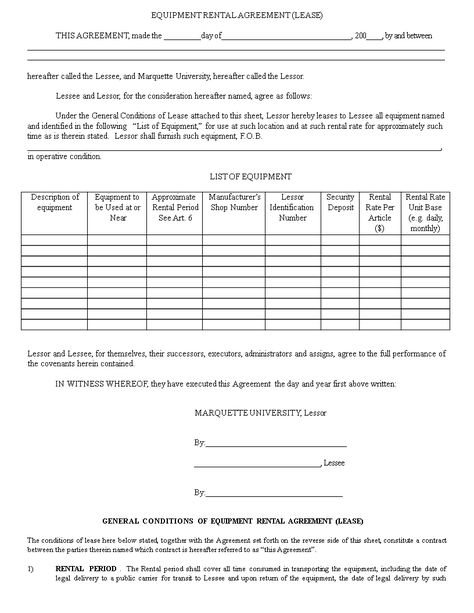 Get the best Equipment Rental Agreement Template for your business needs. Define the terms of the lease and protect both you and your lessee. Download now! Rental Agreement Templates, Lease Agreement, Financial Instrument, Business Templates, Document Templates, Business Needs, Business Template, Peace Of Mind