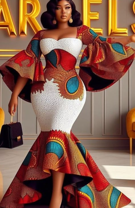 Semi Formal Mujer, African Traditional Wear, Building Images, Combination Fashion, African Styles, Best African Dresses, African Fashion Skirts, African Print Dress Designs, Dinner Dress Classy