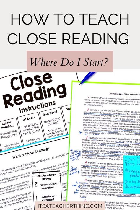 Reading comprehension is one of the most important reading skills for students to build on and improve. Close reading is a valuable reading strategy that can help kids build comprehension, especially students who are entering 5th, 6th, & 7th grades or middle school. Learn some of the best reasons to specifically teach close reading strategies & a few easy tricks that will help kids learn to value this essential skill. I'm also sharing one of my favorite close reading activities ever! Tabbing System, Book Tabbing, Elementary Reading Comprehension, Middle School Reading Comprehension, Annotation Ideas, Skills For Students, Close Reading Strategies, Close Reading Activities, Upper Elementary Reading