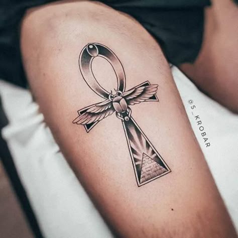 Snake Ankh Tattoo, Annunaki Tattoo Design, Anhk Tattoos Egyptian, Ankh Neck Tattoo, Ahnk Tattoo Stencil, Simple Ankh Tattoo, Ankh Tattoo Meaning, Eygptain Tattoos Design, Anhk Tattoos For Women