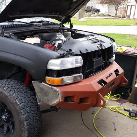 Customizable WIY Front Standard - Chevy Suburban 1500 2000-2006 Truck (2120) - MOVE Bumpers Squarebody Suburban 4x4, Lifted Suburban 4x4, Chevy Suburban Custom, 2004 Chevy Suburban Custom, Square Body Chevy Suburban, Custom Truck Bumpers, Diy Bumper, Toyota Surf, Off Road Bumpers