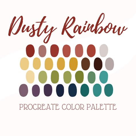 Dusty Color Palette, Procreate Color Palettes, Procreate Color Palette, Color Palette Challenge, Pallet Painting, Color Palette Design, Complimentary Colors, Downloads Folder, Colour Board