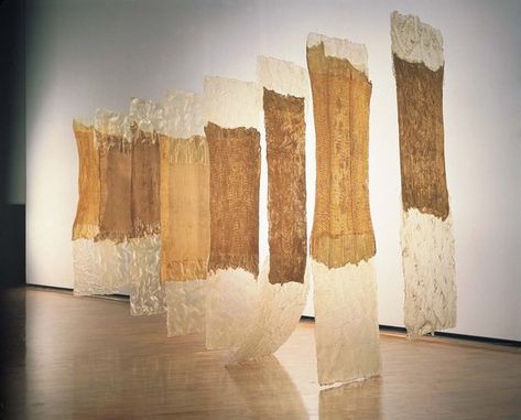 Eva Hesse's Contingent, 1969 Eva Hesse, Paper Installation, Frank Stella, Louise Bourgeois, Josef Albers, Action Painting, Textile Fiber Art, Sculpture Installation, Art Textile