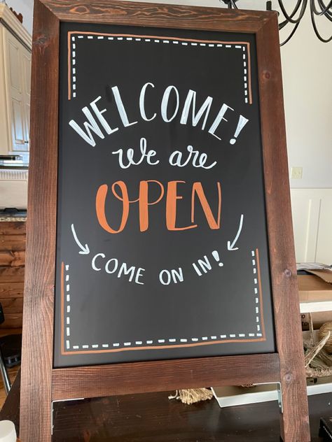 Chalkboard Art Chalkboard Sign Ideas For Business, Bakery Chalkboard Signs, Sandwich Board Ideas Chalkboard Signs, Welcome Chalkboard Art, Chalkboard Signs Business, Brewery Chalkboard, Coffee Shop Chalkboard Signs, Specials Chalkboard, Welcome Chalkboard Sign