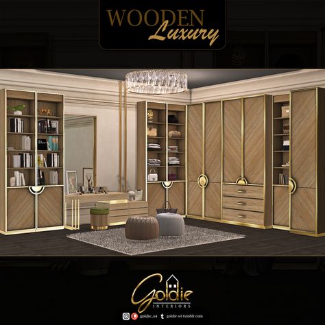 Wooden Luxury | Patreon Sims 4 Patreon, Luxury Interiors, Sims 4 Cc, The Sims 4, Luxury Interior, The Sims, Sims 4