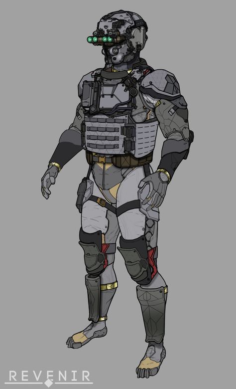 Revenir Endurant Armor, Will JinHo Bik on ArtStation at https://www.artstation.com/artwork/6a3n4V Robot Armor Concept Art, Futuristic Military Armor, Tech Armor, Special Forces Gear, Tactical Armor, Futuristic Armor, Combat Armor, Military Armor, Combat Gear