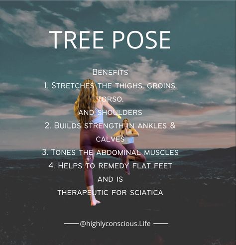 Benefits of tree pose Tree Pose Benefits, Morning Workouts, Tree Pose, Abdominal Muscles, Morning Workout, Sciatica, Yoga Life, How To Do Yoga, Easy Workouts