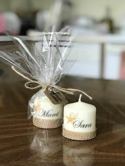 Candles Favors, Lilin Aroma, Recuerdos Primera Comunion Ideas, Sea Starfish, Personalised Wedding Candles, Candle Party Favors, Communion Decorations, Wedding Favors And Gifts, Soya Mumu