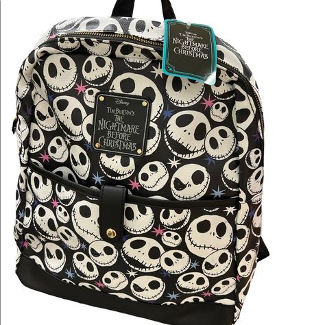 Disney Tim Burtons The Nightmare Before Christmas Jack Skellington Back Pack With Front Button Pouch Storage Inside Brand New Nightmare Before Christmas Merchandise, Nightmare Before Christmas Backpack, Button Pouch, Butterfly Photography, Christmas Merchandise, The Nightmare Before Christmas Jack, Purse Storage, Beautiful Butterfly Photography, Christmas Jack Skellington