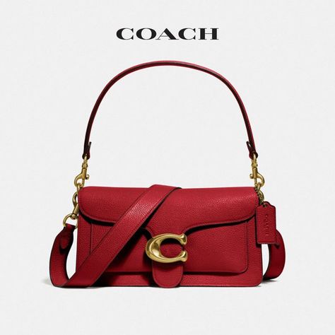 Designer Handbags Chanel, Coach Tabby 26, Designer Handbags Louis Vuitton, Coach Tabby, Structured Shoulder, Handbag Outfit, Red Bag, Fancy Bags, Top Handle Handbags