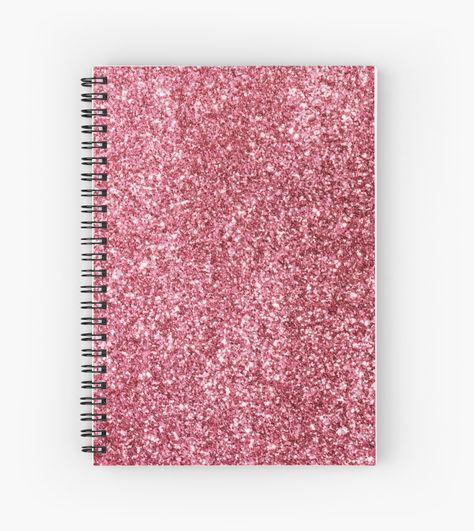 Glitter Artwork, Diy Notebook Cover, Pink Glitter Background, Cute Spiral Notebooks, Girl School Supplies, Cool School Supplies, Diy School Supplies, Beautiful Notebooks, School Accessories