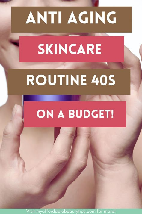 THIS PIN CONTAINS INFORMATION ABOUT ANTI AGING SKINCARE ROUTINE FOR OVER 40S Basic Skin Care Routine Simple, Skin Care Facial Routine, Younger Skin Anti Aging, Skincare Routine Aging Skin, Over 40 Acne Skin Care, Daily Facial Routine Skincare, Skin Care Routine For 30s, Best Nighttime Skincare Routine, Face Regimen For 40s