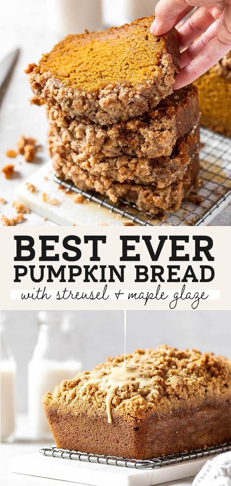 Pumpkin Bread With Streusel Topping, Pumpkin Bread With Streusel, The Best Pumpkin Bread, Best Pumpkin Bread, Best Pumpkin Bread Recipe, Moist Pumpkin Bread, Fall Baking Recipes, Keto Lasagna, Keto Pancakes