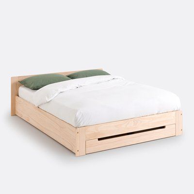 Double King Size Bed, Pine Bed Frame, Contemporary Bed Frame, Bed Unit, Pine Beds, Bed Frame With Drawers, Arm Chair Table, Bed With Drawers, Contemporary Bed