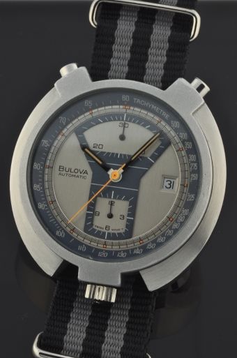 Bulova Bullhead Chronograph | WatchesToBuy.com Bullhead Watch, Benedict Redgrove, Vintage Dive Watches, Bulova Mens Watches, Old Watch, Bulova Watches, Timex Watches, Auto Racing, Buy Watches