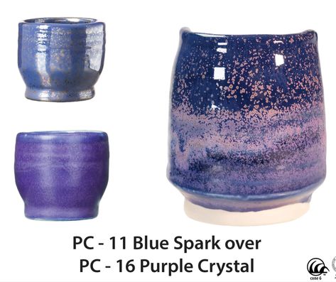 Amaco Purple Crystal Glaze, Black Aventurine Glaze, Autumn Purple Glaze Combinations, Amaco Purple Crystal Glaze Combinations, Spectrum Glazes, Ceramic Glazing, Clay Vases, Pottery Projects, Glaze Combinations