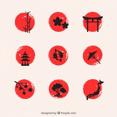 Japan Icon, Tato Minimal, Japan Map, Japan Flag, Japan Tattoo, Japanese Tattoo Designs, Japanese Tattoo Art, Art Japonais, Japan Design