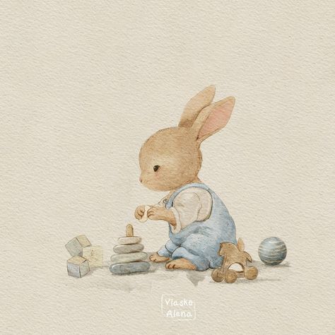 Alena Vlasko illustrator | Rabbit’s kindergarten play room✨ #rabbitillustration #easter #bunnyillustration #babyshower #kidsroom #firstbirthday #peterrabbit… | Instagram Rabbit Family Illustration, Lapin Illustration, Newborn Illustration, Fairytale Storybook, Rabbit Character, Bunny Illustration, Woodland Bunny, Rabbit Illustration, Bunny Drawing