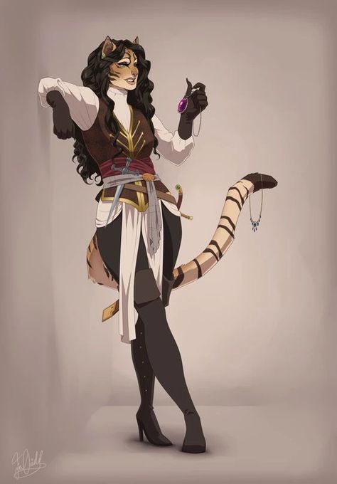 Tabaxi D&D Character Dump - fantasy post - Imgur Dnd Races, Roleplay Characters, Dungeons And Dragons Characters, Dnd Art, Fantasy Rpg, Fantasy Inspiration, Dnd Characters, Cat Girl, Character Portraits