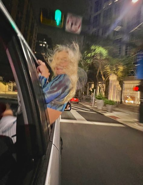 Hanging Out Car Window Photoshoot, Hanging Out Of Car Window Pictures, Out The Car Window Pics, Girl Hanging Out Car Window, Hanging Out Car Window, Night Pic, Outside Window, Car Pic, Girl Haircut