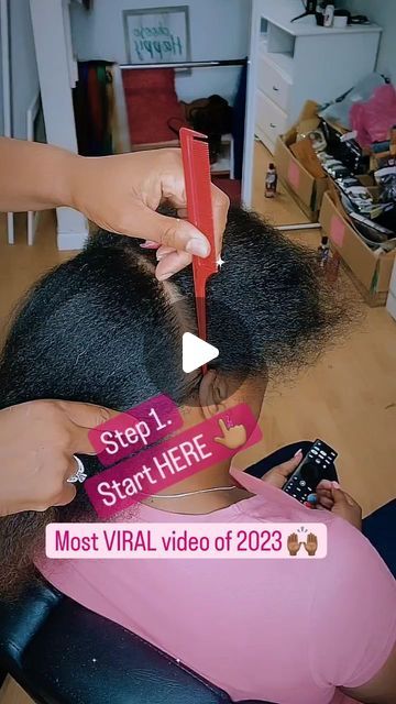 MS. TAE ♡ Trichologist in Training ♡ Healthy Hair Ambassador on Instagram: "My most VIRAL video of 2023 with 2.6M views! 🙌🏾  Scroll thru my page to see a video where I start in the front rather than the back!  Save & Share!! 👉🏽👉🏽 AS REQUESTED! 👀 This pre-parting method should take about 20-30 mins max! If it's taking you longer than 30 mins, it's probably because you're attempting to "perfect" your parts during this step.   This step is strictly a "rough draft".  A road map for your final parts!   Don't attempt to clean your parts too much during this step. Just part it out as quickly as possible! Your parts don't need to be super straight right now either. You can clean them up as you get to each row. This is why I don't braid each section to hold it together. For me, it takes more Pre Parting, Braid Techniques, Crotchet Box Braids, Braids In The Front Natural Hair, Growth Challenge, Braids Step By Step, Scalp Braids, Hair Growth Challenge, Parting Hair