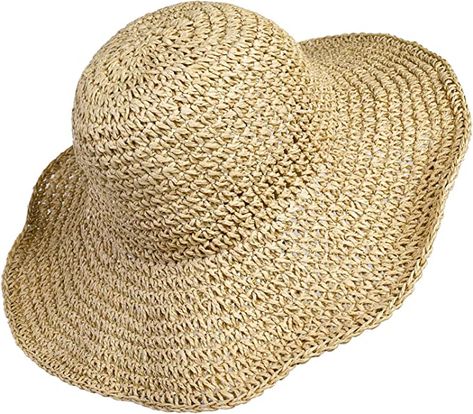 Women Straw Hat Wide Brim Beach Sun Cap Foldable Large Lady Floppy 100% Natural Paper Braided for Travel Decoration Summer Vacation Soft Lightweight and Breathable (Beige) Outdoor Hut, Sun Cap, Well Decor, Travel Decor, Beach Hat, Hat Making, Wide Brimmed, Amazon Fashion, Straw Hat