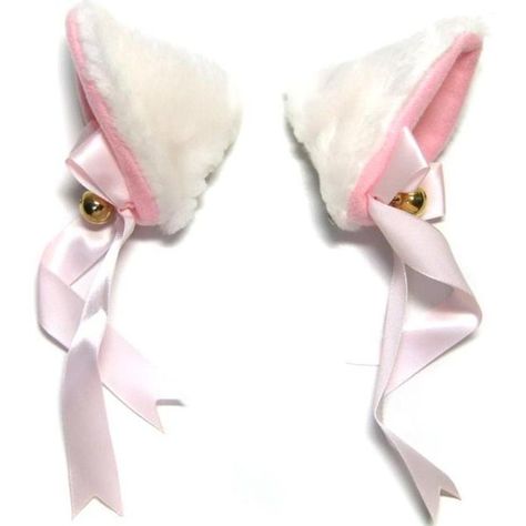 cat ears with bells ❤ liked on Polyvore featuring accessories, hair accessories, fillers, hair and hats White Hair Clips, White Hair Accessories, Cat Ear Hair, White Hair Accessory, Hair Clip Accessories, Hair Grips, Kawaii Hairstyles, Cat Pose, Cat Fashion