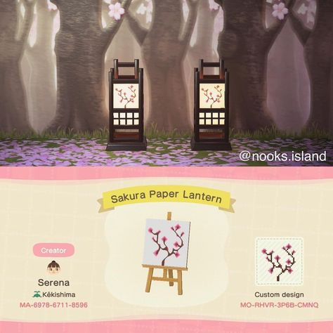 🏝 Nook’s Island on Instagram: “Check out this sakura pattern for your paper lanterns! ⠀⠀ Designed by: Serena (user: Seriko)⠀ ⠀ ⠀ ➡️Visit our website to browse more…” Sakura Pattern, Zen Design, Lantern Design, Paper Lantern, Animal Crossing Qr, Paper Lanterns, Animal Crossing, Nook, Lanterns