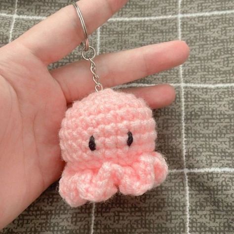 ✨We are back with the croctchet collection of Octopuses!! ✨🐙 As blue as your eyes are for us Similar is the case with the Blue Octpous And, as candid as your heart is our Pink Octopus Crocheted with love🩵🩷 🐙 Crochet Octopus Keychain, Crochet Plush Keychain, Crochet Keychain Patterns, Stuffed Octopus, Octopus Keychain, Keychain Patterns, Small Keychain, Crochet Keychains, Baby Octopus