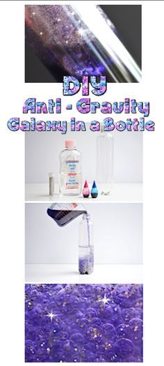 Recycled Crafts Kids Projects, Kids Birthday Crafts, Galaxy In A Bottle, Galaxy Crafts, Easy Kids Crafts, Space Art Projects, Galaxy Jar, Recycled Crafts Kids, Diy Glitter