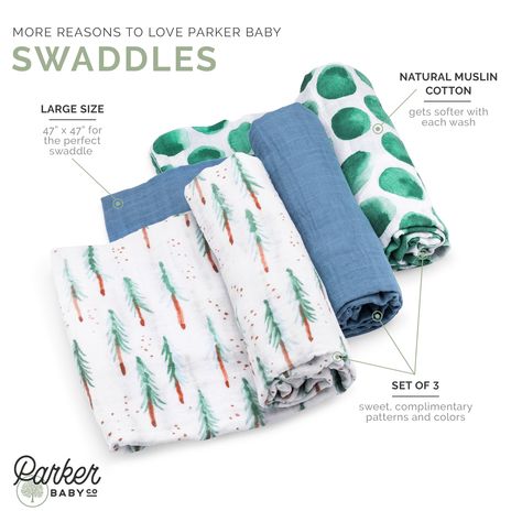 Parker Baby Co. | Muslin Cotton Baby Swaddling Blankets. These swaddles are 47"x47" and are made of natural muslin cotton that gets even softer with each wash. They come in the perfect, complimenting 3-pack sets that are great for baby shower gifts. Blankets For Boys, Baby Swaddle Wrap, Newborn Needs, Neutrogena Makeup, Baby Muslin Swaddle, Homemade Wine, Swaddle Blankets, Swaddle Sets, Muslin Swaddle Blanket