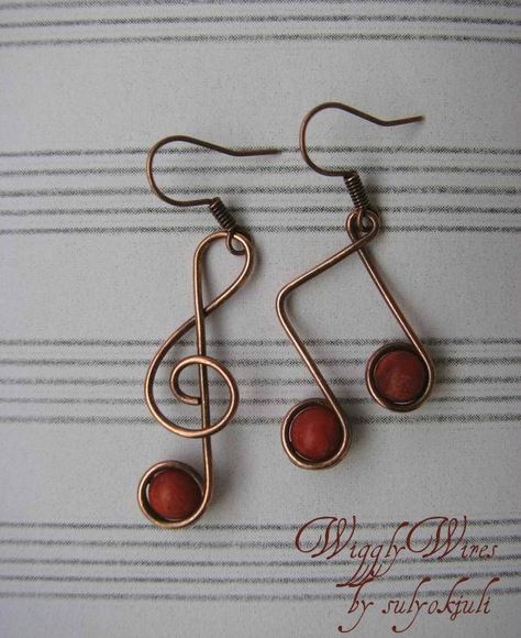 Cute Music Note Earrings Music Note Earrings, Bijoux Fil Aluminium, Silver Dog, Wire Jewelry Designs, Wire Work Jewelry, Handmade Wire Jewelry, Homemade Jewelry, Work Jewelry, Music Note