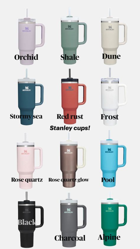 #stanleycups40oz #40ozcups #mugs #hydration #pinterest #fyp #stanley #stanleycups #stanleymugs #coloredmug #coloredstanleymug #blackstanleycup #coloredstanleycup #whitestanleycup #pinkstanleycup #greenstanleycup #bluestanleycup #purplestanleycup Stanley Cup Colors, Clean Drink, Trendy Water Bottles, Stanley Cups, Cute Water Bottles, Stanley Cup, Drinking Cup, Trendy Colors, Black Charcoal