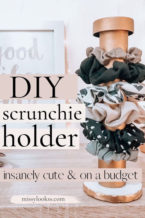 Seriously from all the DIY scrunchie holder posts I have read, this is one of the most genius and gorgeous looking I've found!! defenitely one of the most cool DIY crafts i have done lately. This helped me so much to organize my scrunchies, and know how to make a diy scrunchie organizer and what inexpensive materials I can start with! Great trash to treasure ideas and low waste hacks to make a beautiful DIY scrunchie stand without losing my mind.