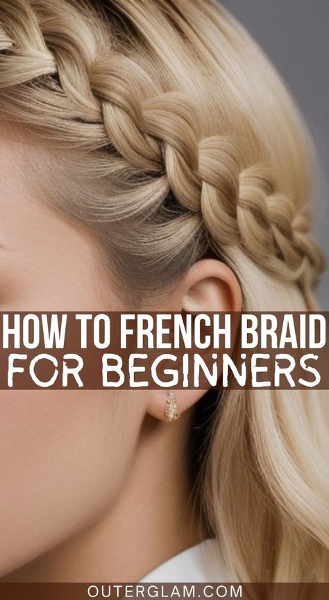 Whether you're new to the art of French braiding or you've tried and struggled in the past, mastering this classic hairstyle is easier than you think. If you're eager to create beautiful French braids effortlessly, this article is for you. Explore step-by-step instructions and pro tips to help you achieve the perfect French braid look. How To Do Different Types Of Braids, Braided French Braids, French Braid For Short Hair, French Braid Step By Step, Perfect French Braid, Rope Hairstyles, How To French Braid Your Own Hair, French Braid For Beginners, Learn To French Braid