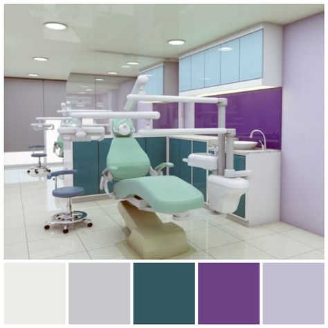 Clinic Color Palette, Dental Cabinets, Dental Room, Colour Coordination, Dental Cabinet, Dental Website, Aesthetic Dentistry, Dental Office Decor, Clinic Interior