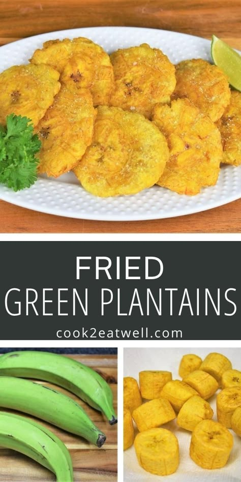 Fried Plantains Cuban, Fried Green Bananas, Fried Green Plantains, Cuban Plantains Recipes, Cuban Vegetables Side Dishes, Green Plantains Recipes, Cuban Plantains, Frying Plantains, Cuban Side Dishes