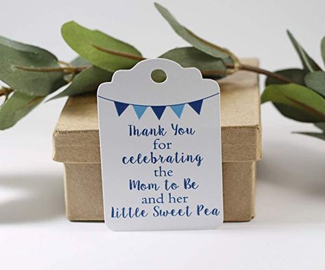 Amazon.com: Baby Shower Thank You Tags - Thank You for Celebrating the Mom to Be and Her Little Sweet Pea (Set of 20): Handmade Baby Gift Tags, Baby Lamb Baby Shower, Bridal Shower Tags, Baby Shower Labels, Grey Baby Shower, Baby Boy Shower Favors, White Baby Showers, Baby Shower Tags, Free Baby Shower