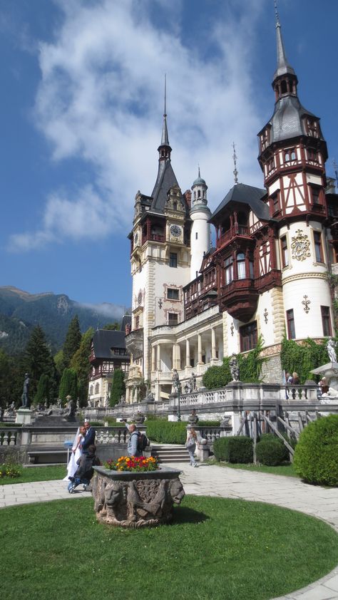 Peles Castle, Sinaia, Romania Peles Castle Romania, Sinaia Romania, Disneyland Parks, Sibiu Romania, Peles Castle, Romania Travel, Perfect Road Trip, Disneyland Park, Brasov