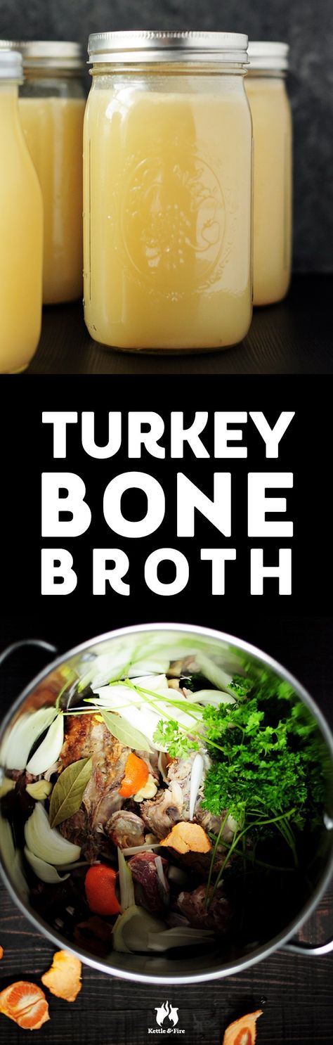 Best Turkey Bone Broth Recipe to Make With A Finished Bird Turkey Bone Broth Recipe, Turkey Bone Broth, Make Bone Broth, Turkey Giblets, Making Bone Broth, Bone Broth Soup, Baking Techniques, Homemade Bone Broth, How To Make Turkey