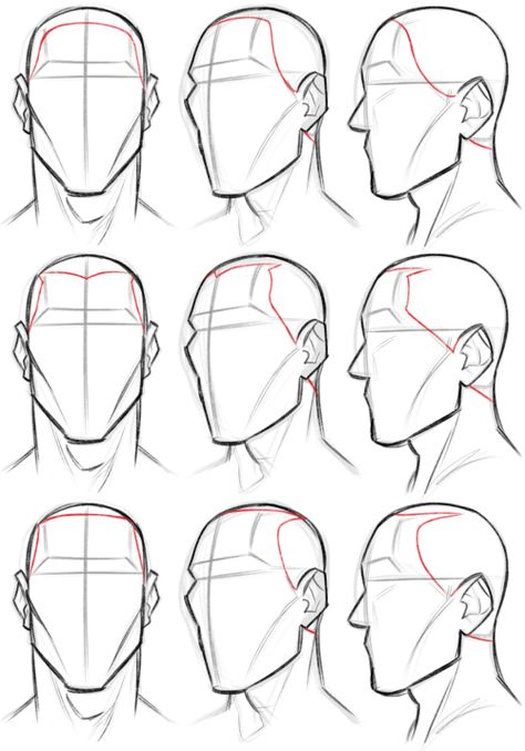 Male Hairline Tips Drawing Tutorial Face, Face Drawing Reference, 얼굴 그리기, Human Figure Drawing, Drawing Heads, Comic Drawing, Anatomy Drawing, Figure Drawing Reference, Guy Drawing