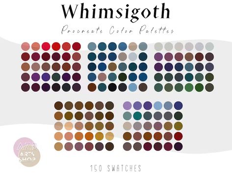 Whimsigoth Procreate Color Palette Bundle Color Palette for - Etsy France Whimsigoth Color Palette, Color Palette For Procreate, Whimsigoth Aesthetic, Lofi Girl, Lofi Chill, Procreate Color Palette, Drawing Programs, Ipad Procreate, Palette Design