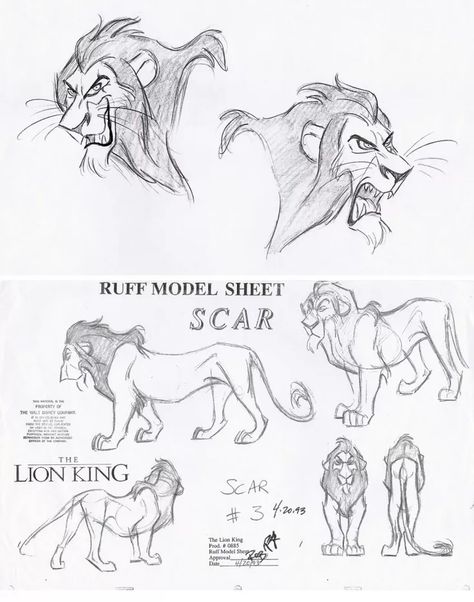 Lion King Drawing, Concept Art Tutorial, Drawing Animals, Character Model Sheet, Character Model, Disney Concept Art, Disney Sketches, Model Sheet, Walt Disney Animation Studios