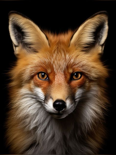 Fox Pictures Photographs, Colorful Animals Photography, Animal Portraits Photography, Red Fox Drawing, Animals Portrait, Fox Portrait, Fox Photo, Regard Animal, Animal Paintings Acrylic