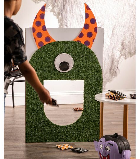 Monster Beanbag Toss Cute Beanbag, Monster Bean Bag Toss, Halloween Bean Bag Toss, Beanbag Toss, Make A Monster, Bean Bag Filling, Diy Monsters, Discounts For Teachers, Bean Bag Toss Game