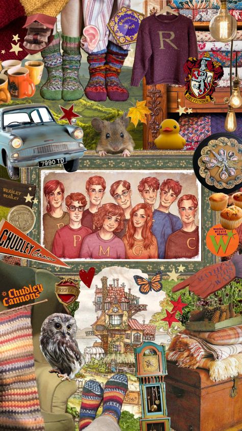 The Burrow 🥰🧡🎃🦉🧣 #theweasleys #weasley #theburrow #gryffindor #harrypotter #ronweasley Christmas At The Burrow, The Burrow, Harry Potter Christmas, Ron Weasley, Money Bag, Wizard, Harry Potter, Christmas