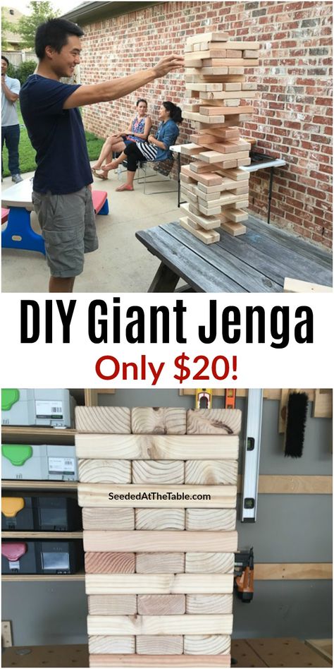 Large Jenga Diy Backyard Games, Diy Large Jenga Blocks, Diy Giant Backyard Games, Backyard Jenga Diy, Large Jenga Diy, Giant Backyard Games, Outdoor Jenga Diy, Yard Jenga Diy, Homemade Jenga Game