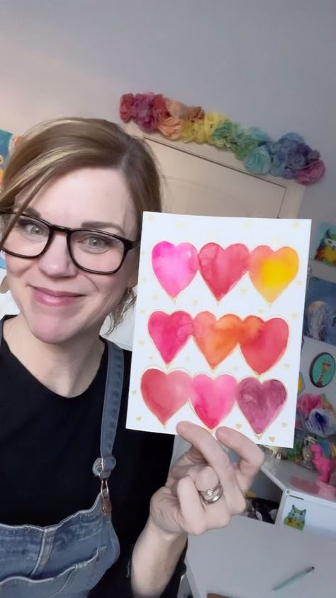 Andrea Nelson on Reels | Oneul · Cafe Breve Andrea Nelson Art, Andrea Nelson, Valentines Day Cards Handmade, Valentines Watercolor, Diy Valentines Cards, Learn Watercolor Painting, Instagram Painting, Learn Watercolor, Hedgehog Art