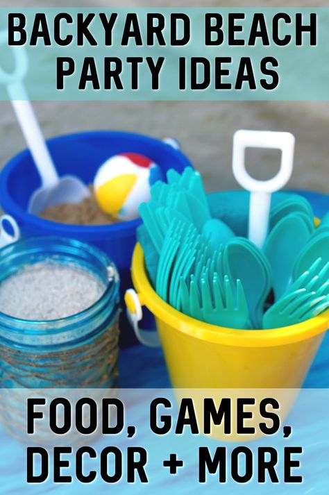 Backyard Beach Party, Beach Party Ideas, Beach Theme Birthday Party, Beach Party Food, Party Ideas Food, Kids Beach Party, Beach Theme Birthday, Beach Theme Party, Beach Cupcakes